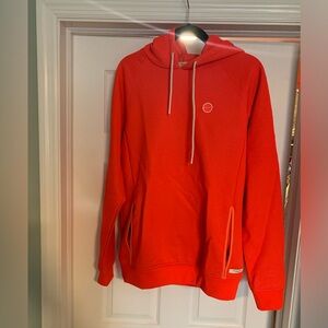 Scotch and Soda Hoodie - Orange (polka dot pocket lining) worn 2 times